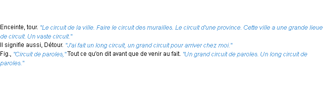 Définition circuit ACAD 1835