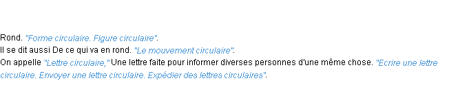 Définition circulaire ACAD 1798