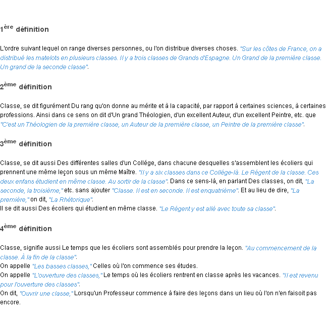 Définition classe ACAD 1798