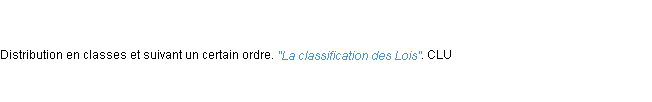 Définition classification ACAD 1798