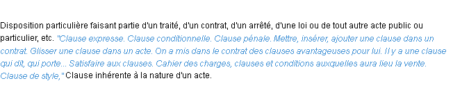 Définition clause ACAD 1932