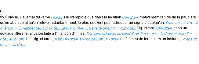 Définition clin ACAD 1986