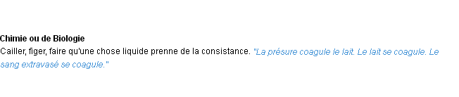 Définition coaguler ACAD 1932