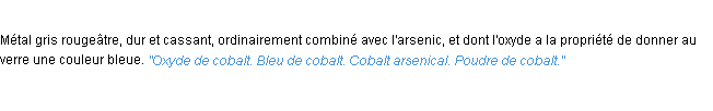Définition cobalt ACAD 1932
