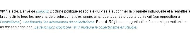 Définition collectivisme ACAD 1986