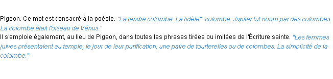 Définition colombe ACAD 1932