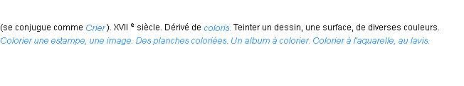 Définition colorier ACAD 1986
