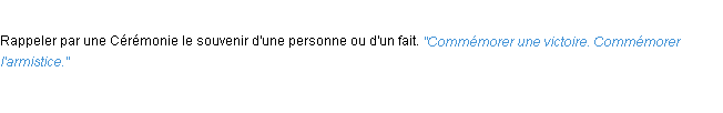 Définition commémorer ACAD 1932