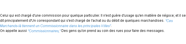 Définition commissionnaire ACAD 1798