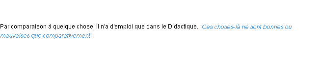 Définition comparativement ACAD 1798