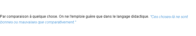 Définition comparativement ACAD 1835