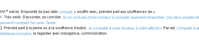 Définition compatir ACAD 1986