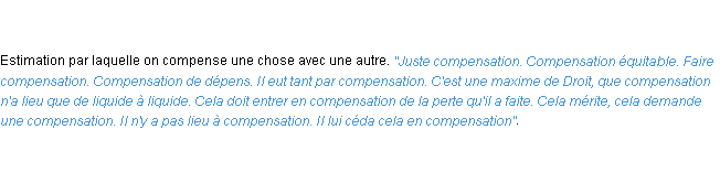 Définition compensation ACAD 1798