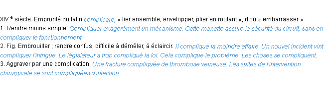 Définition compliquer ACAD 1986