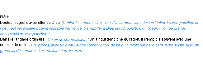 Définition componction ACAD 1932