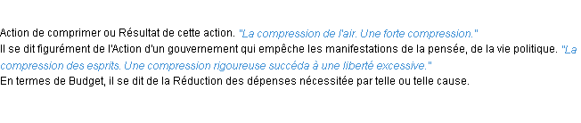 Définition compression ACAD 1932