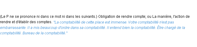 Définition comptabilité ACAD 1835
