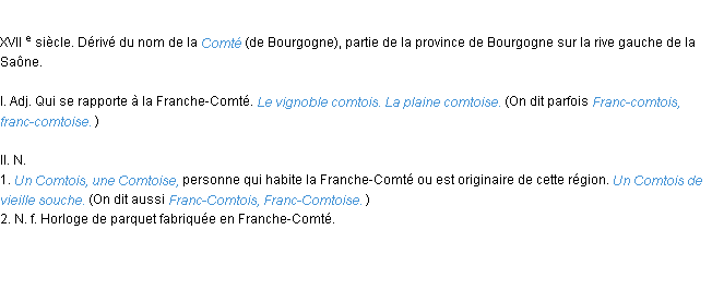 Définition comtois ACAD 1986