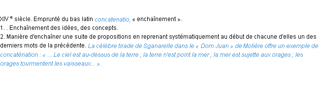Définition concaténation ACAD 1986
