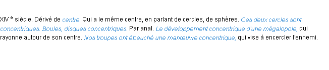 Définition concentrique ACAD 1986