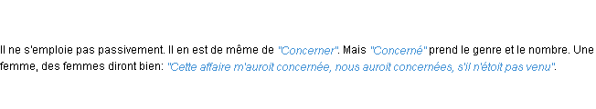 Définition concerné ACAD 1798