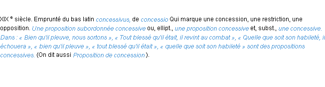 Définition concessif ACAD 1986