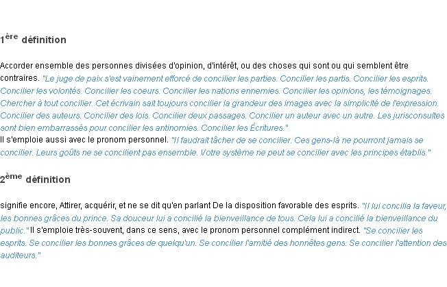 Définition concilier ACAD 1835