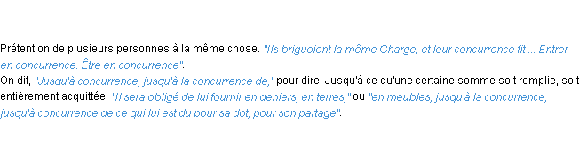 Définition concurrence ACAD 1798