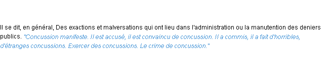 Définition concussion ACAD 1835
