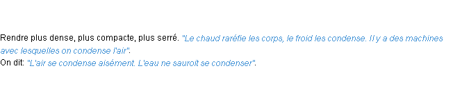 Définition condenser ACAD 1798