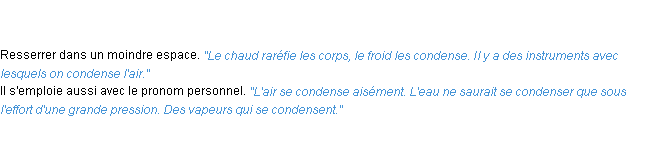 Définition condenser ACAD 1835