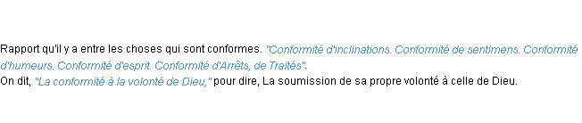 Définition conformité ACAD 1798