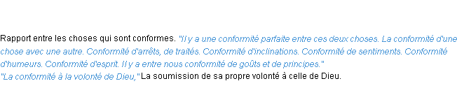 Définition conformité ACAD 1835