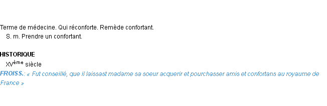 Définition confortant Emile Littré