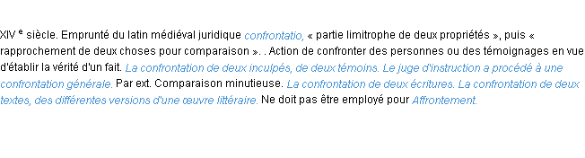 Définition confrontation ACAD 1986