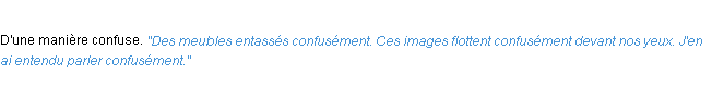 Définition confusément ACAD 1932