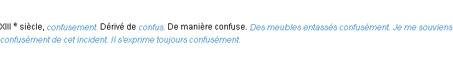 Définition confusément ACAD 1986