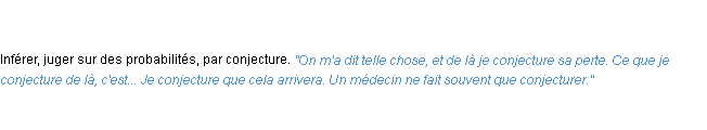 Définition conjecturer ACAD 1835