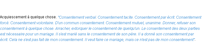 Définition consentement ACAD 1798