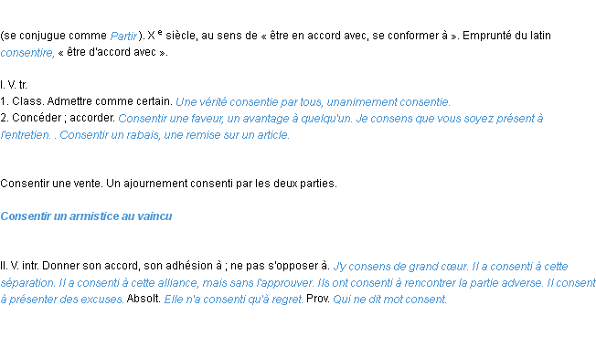 Définition consentir ACAD 1986