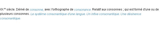 Définition consonantique ACAD 1986