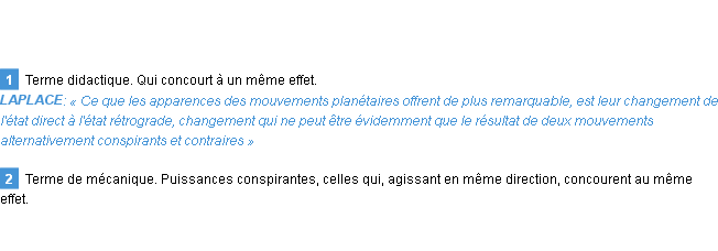 Définition conspirant Emile Littré