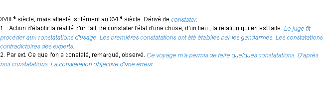 Définition constatation ACAD 1986