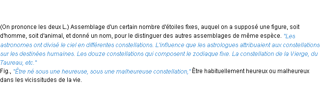 Définition constellation ACAD 1835