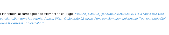 Définition consternation ACAD 1798