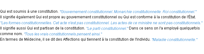 Définition constitutionnel ACAD 1932