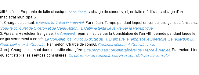 Définition consulat ACAD 1986