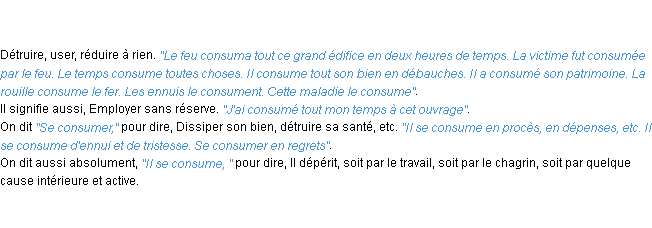 Définition consumer ACAD 1798