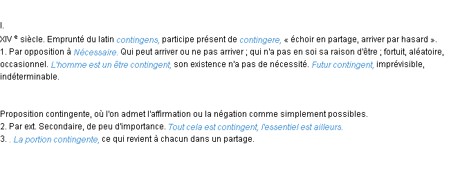 Définition contingent ACAD 1986