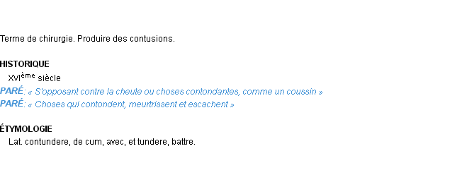 Définition contondre Emile Littré